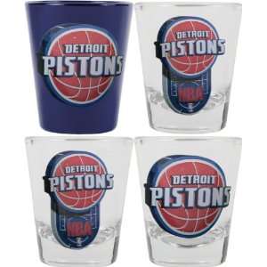  Detroit Pistons 3D Logo Shot Glass Set: Sports & Outdoors