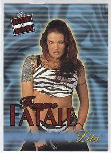 2001 WWF RAW IS WAR INSERT FEMME FATALE LITA SEXY CARD  