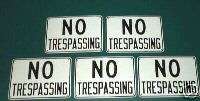 NO TRESPASSING SIGNS, METAL 20 SIGN SET ,NEW  