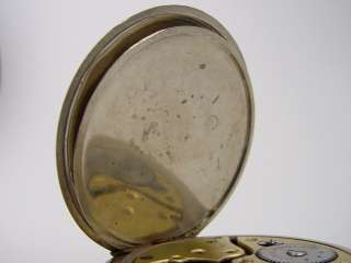 JUWELHORLOG   uniqely rare antique pocket watch in steel casing  