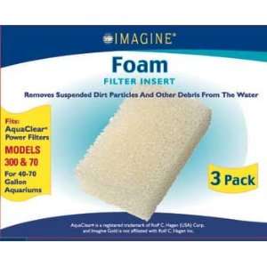  Top Quality Foam Insert Fits Aquaclear 70 (300) 3pk