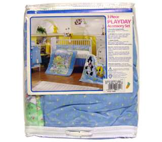 Baby Looney Tunes Receiving Blanket + Crib Skirt + Diaper Stacker 3pc 