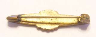 Anitque Vintage Guilloche Enamel Daisy Flower Small Bar Pin  