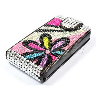 RHINESTONE BLING LEATHER CASE COVER FOR IPHONE 4 4G 138  