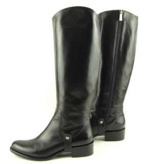   CODY Black Side Zip Closure Womens Shoes Tall Riding Boots 6  