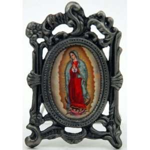 Guadalupe in Mini Oval Pewter Frame (CU MOPF G):  Home 