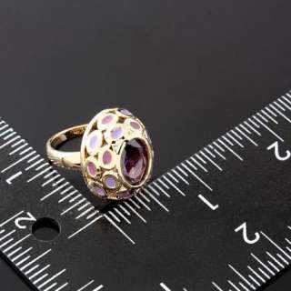 Arinna amethyst stone Gold GP fashion finger chic Rings  