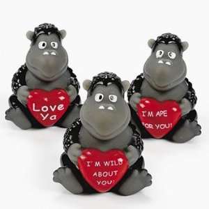   : Valentine Gorillas With Hearts   Novelty Toys & Plush: Toys & Games