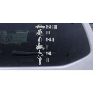 Silver 44in X 23.2in    Keeping Count Funny Car Window Wall Laptop 
