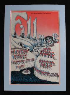 ALBERT KING TEN YEARS AFTER CANNED HEAT 1968 FILLMORE POSTER BILL 