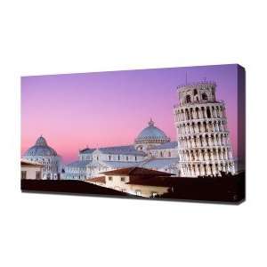 Leaning Tower of Pisa   Canvas Art   Framed Size 16x24   Ready To 