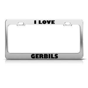 Love Gerbils Gerbil Animal Metal license plate frame Tag Holder