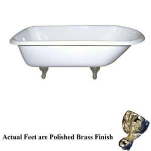   Barclay CTRN54 WH PB Cast Iron Roll Top Soaking Tub: Home Improvement