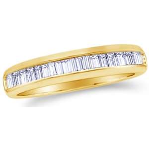   Band Ring   w/ Channel Invisible Set Baguette Diamonds   (1/4 cttw