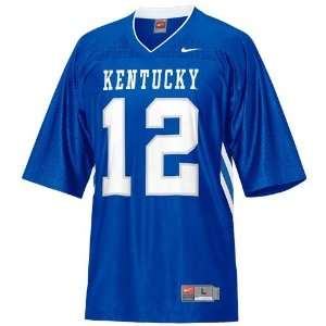  Nike Kentucky Wildcats #12 Royal Blue Replica Football 