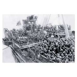  World War One Troop Ship 12x18 Giclee on canvas