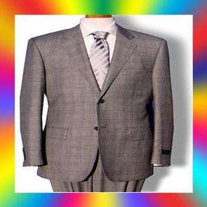 New Daniele $1295 Gray Glenplaid 42L 150s Wool Mens Designer Business 