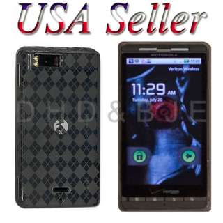 New Black TPU Gel Case Cover for Motorola Droid X MB810  