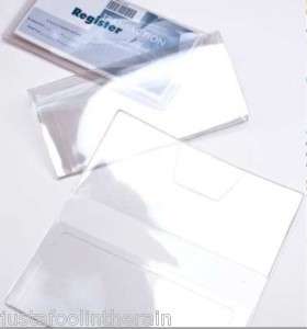 Lot 5 Clear CHECKBOOK Covers 12G VINYL THICK FREE SHIP!  