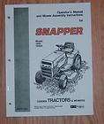snapper models 1650 1650a operator s manual 13015 expedited shipping