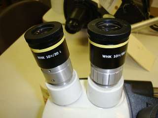 TAG#1305  LEICA STEREOZOOM 5 MICROSCOPE, EYEPIECES. WHK 10x/20L 