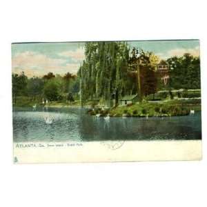  Swan Island Grant Park Postcard Atlanta GA 1907 Tuck 