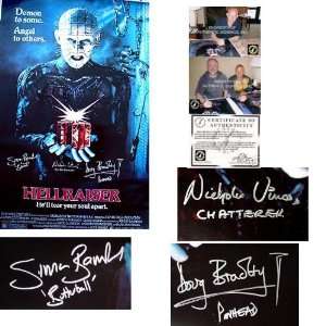  HELLRAISER Cast Autographed Signed Poster & PROOF 
