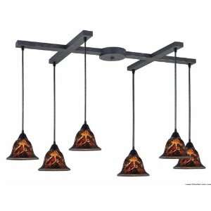  Elk Lighting 10144/6FS Six Light Nickel Multi Light 