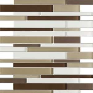  Xen Cystal CHOCOLATE HARBOR Random Brick Glass Mosaic 