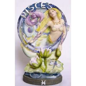  Pisces Zodiac Plaque Stand Figurine 7162: Home & Kitchen