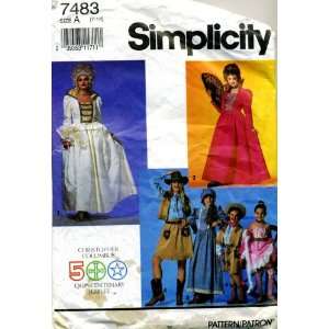  Simplicity 7483 Girls Historical Costumes