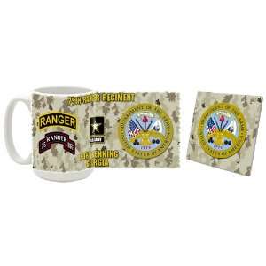 US Army 75th Ranger Regiment Coffee Mug/Coaster  Kitchen 