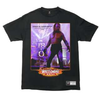 Undertaker Wrestlemania 26 18 0 T shirt WWE Authentic  