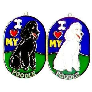  I Love My Poodle Sun Catcher (Black) 