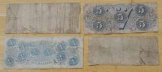 OLD CONFEDERATE NOTES $1 $5 $10 (1861 1862 1863) SEE PICS  NO RSRV 