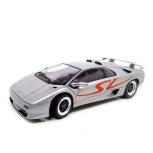 LAMBORGHINI DIABLO SV SILVER 118 DIECAST MODEL