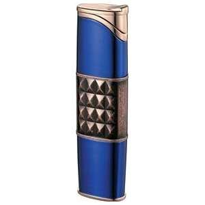  New   Maradona Satin Blue and Copper Torch Flame Lighter 