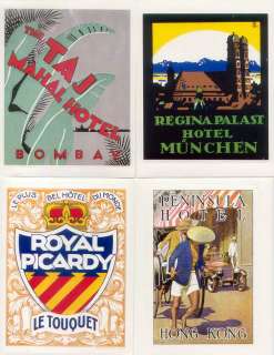 20 Retro Luggage Labels Stickers GRAND HOTELS travel  