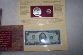 1993 The Thomas Jefferson Coinage and Currency Set W/Commemorative 