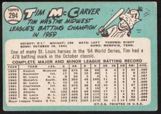 1965 Topps Tim McCarver #294  