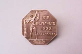 Vintage Original 1932 Los Angeles Olympic Games Pin Poster Design 
