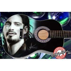  Audioslave Autographed Chris Cornell Airbrush Guitar 