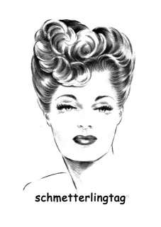 Hairstyles Book Swing Era Illustrated Glamorous 1940s  