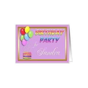  Sandra Birthday Party Invitation Card Toys & Games
