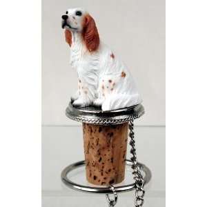  English Setter Orange Belton Wine Bottle Stopper   DTB84B 