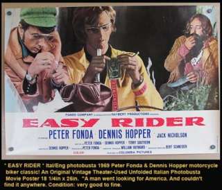 Original * EASY RIDER * 1969 Movie Poster Peter Fonda Dennis Hopper 