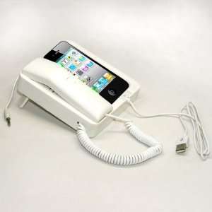 WSWS  Phone Handset (White) and Sync Stand for iPhone 4S, 4G, 3GS, 3G 