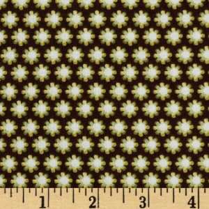  44 Wide Al Fresco Blossoms Green/Brown Fabric By The 