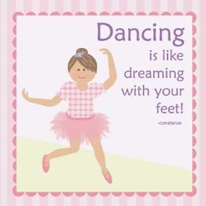  Rr   Pink Tutu Quote Canvas Reproduction: Baby
