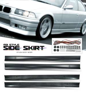 1992 1998 BMW E36 3 SERIES M3 STYLE COMPLETE SIDE SKIRT KIT